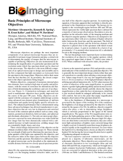 Basic Principles of Microscope Objectives - Zeiss Campus