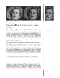 Retos y estrategias | Servicio p&uacute;blico de televisi&oacute;n en Europa