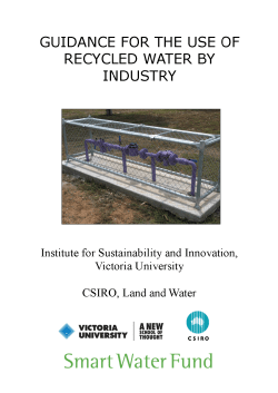 Guidance for the Use of Recycled Water by