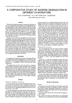 A COMPARATIVE STUDY OF SUCROSE DEGRADATION IN