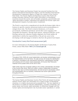 The Portal is conceived to comprehensively describe the human