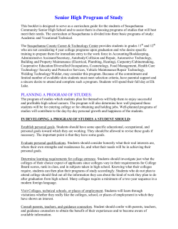 Senior High Program of Study - Susquehanna Community Schools