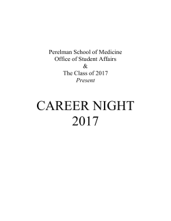 CAREER NIGHT 2017 - med.upenn.edu