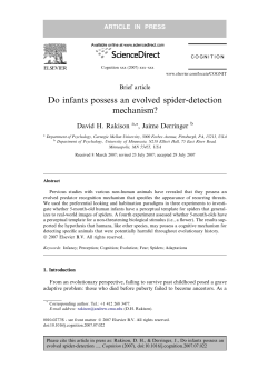 Do infants possess an evolved spider