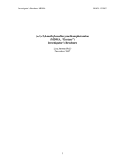 MDMA, &ldquo;Ecstasy&rdquo; - Multidisciplinary Association for Psychedelic