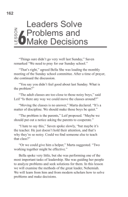 Leaders Solve Problems and Make Decisions