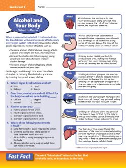 Alcohol and Body Quiz