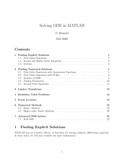 Solving ODE in MATLAB