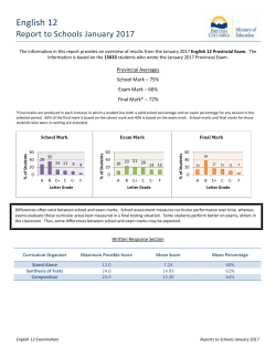 January 2017 English Report to Schools