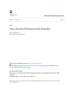 Anne Sexton`s Environmental Animality - Research Online