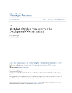 The Effect of Spoken Word Poetry on the Development of Voice in