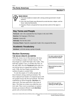 Section Summary Key Terms and People Academic Vocabulary