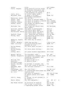 Author Title Call Number Forte, Imogene. Using favorite picture