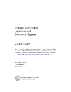 Ordinary Differential Equations and Dynamical Systems by Gerald