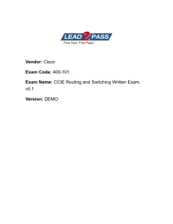 Exam Name: CCIE Routing and Switching Written Exam