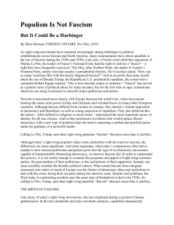 Populism Is Not Fascism - Linn