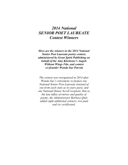 2014 National SENIOR POET LAUREATE Contest Winners