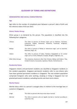 Glossary - Statistics Singapore