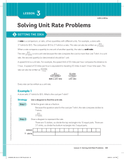 Solving Unit Rate Problems
