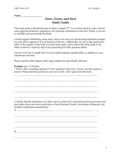 Guns, Germs, and Steel Study Guide