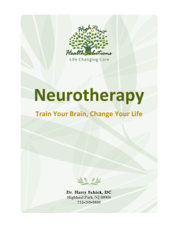 Neurotherapy Train Your Brain, Change Your Life