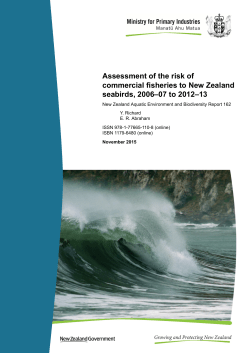 Assessment of the risk of commercial fisheries to