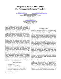 Adaptive Guidance and Control for Autonomous