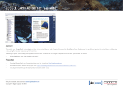 GOOGLE EARTH ACTIVITY 2: Food webs