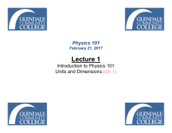 Lecture 1 - PhysicsGivesYouWings