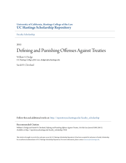 Defining and Punishing Offenses Against Treaties