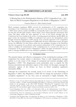 A Missing Step in the Modernisation Stairway of EU Competition Law
