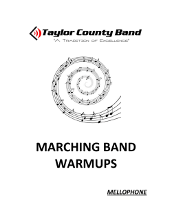 marching band warmups - Taylor County Schools