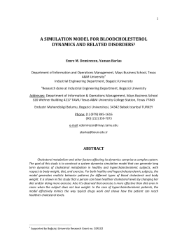 a simulation model for bloodcholesterol dynamics and related