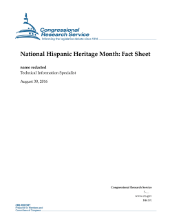 National Hispanic Heritage Month: Fact Sheet