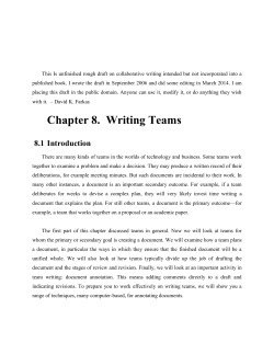 Draft of an unpublished book chapter on collaborative writing