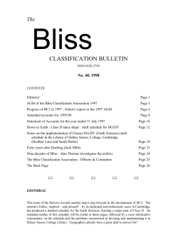 No. 40, 1998 - Bliss Classification Association