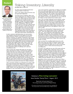 Taking Inventory…Literally