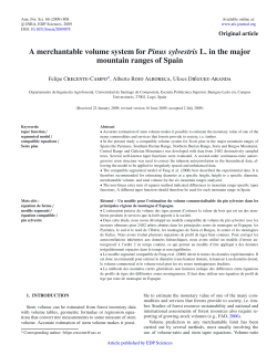 A merchantable volume system for Pinus sylvestris L. in the major