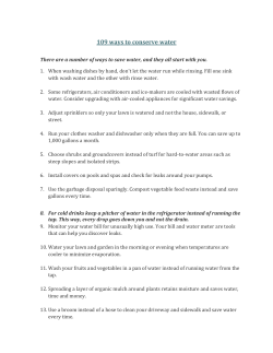 109 ways to conserve water