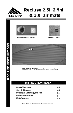 Kelty Recluse Instrucitons