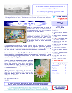 Newyddion Coed Hirwaun/Coed Hirwaun News ART DISPLAYS
