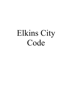Elkins City Code