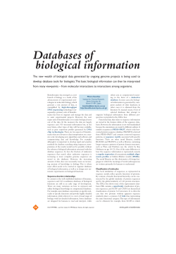 Databases of biological information