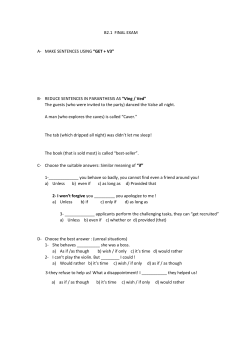 B2.1 FINAL EXAM A- MAKE SENTENCES USING &ldquo;GET + V3&rdquo; B