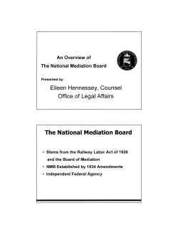 An Overview of The National Mediation Board