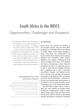 South Africa in the BRICS - The North