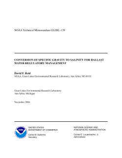 conversion of specific gravity to salinity for