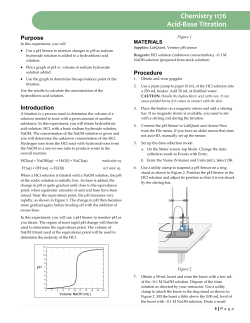 Chemistry 1176 Acid