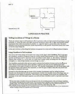 Telling Locations of Things in a Room