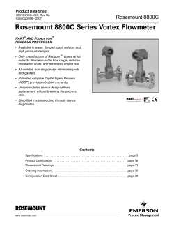 Rosemount 8800C Series Vortex Flowmeter